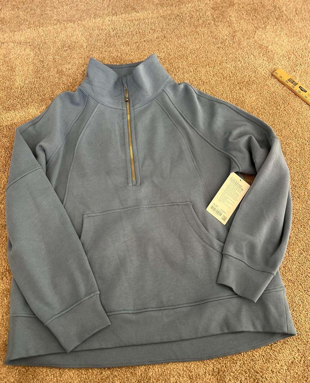 Lululemon Scuba Oversized Funnel Neck Half Zip Long - Water Drop - XL/XXL